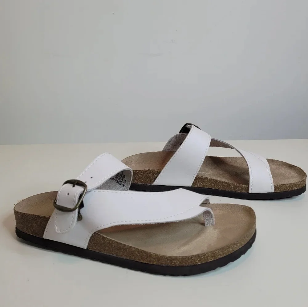 White Mountain White Carly Footbed Sandals 27702 Size Women's 8 NEW
